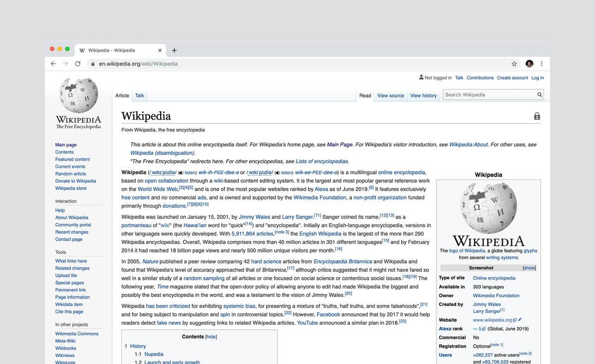 Wikipedia for desktop